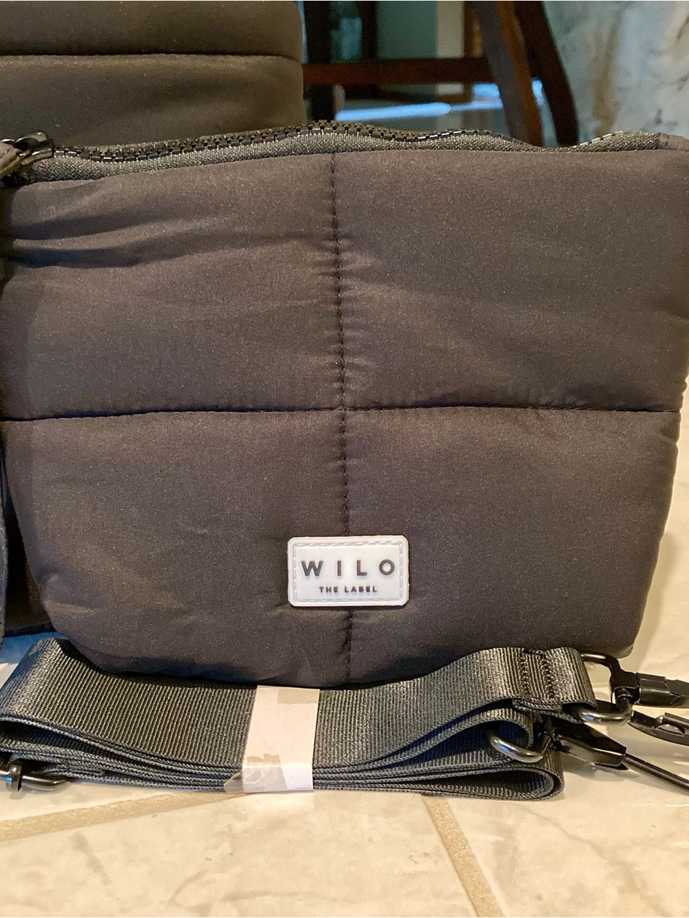 NWOT Wilo the Label Black Weekender Bag - Picture 3 of 12